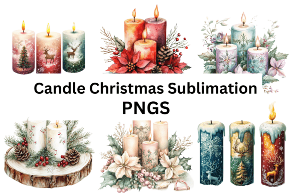 Candle Christmas Sublimation PNG Review: Seasonal Illustrations for Publishers