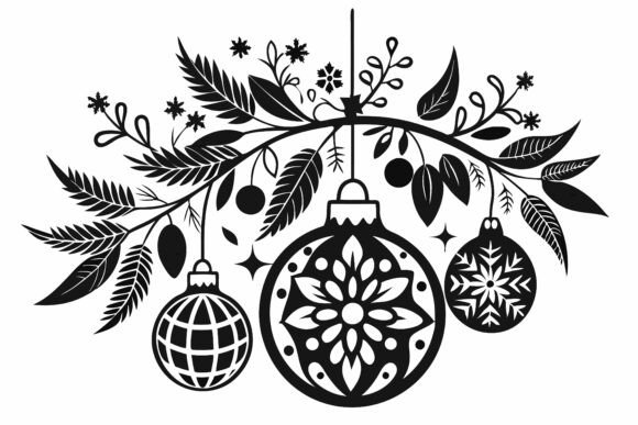 Christmas Balls and Snowflakes: A Practical Review for Illustrations