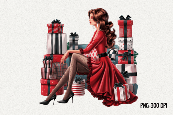 Christmas Fashion Girl Sublimation, PNG: A Designer’s Review for Modern Illustrations