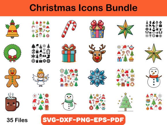 Christmas Icons Bundle: Essential Illustrations for Seasonal Content