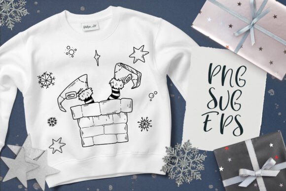 Christmas Santa SVG, EPS Png Illustrations