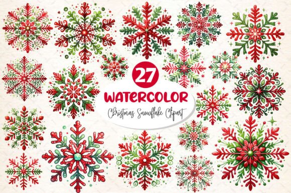 Christmas Snowflake Clipart Review for Digital Illustrations