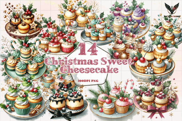 Christmas Sweet Cheesecake Clipart PNG: A Seller’s Review for Illustrations