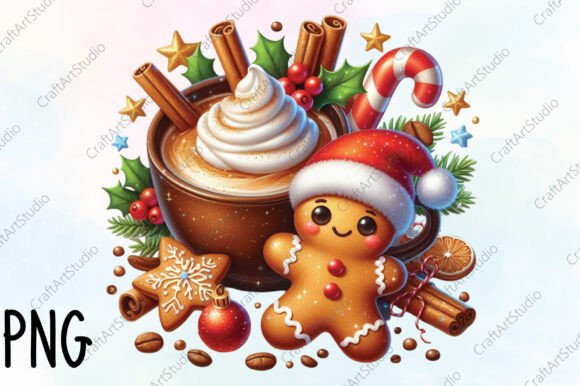 Cute Christmas Cocoa Gingerbread Man PNG: A Designer’s Review for Branding and Illustrations