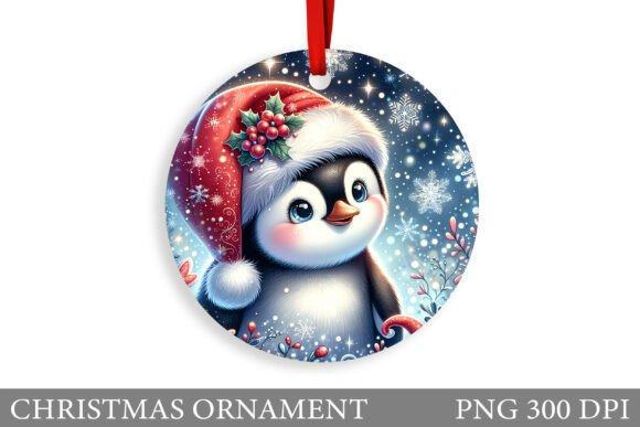 Cute Penguin Christmas Ornament Design Review