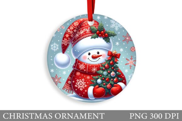 Cute Snowman Christmas Ornament Design: A Designer’s Review of Illustrations