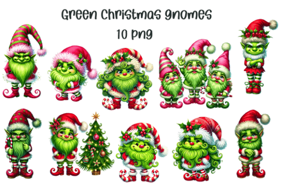 Gnome Clipart Green Gnome Christmas Png Review