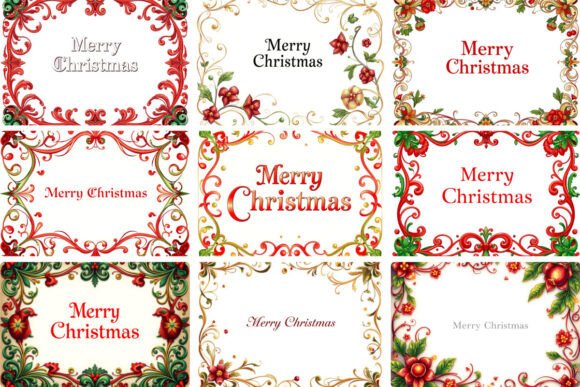 Merry Christmas Fancy Border Illustrations Review