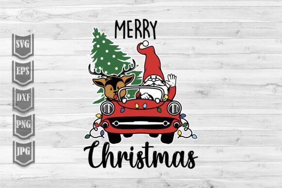 Merry Christmas - Santa Riding Illustrations