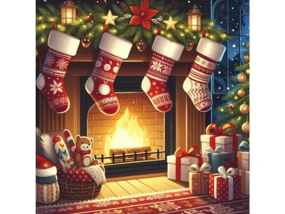 Merry Christmas Stockings by a Cozy Fire: A Brand Designer’s Review of Illustrations
