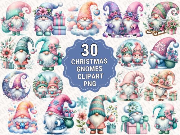 Pastel Christmas Gnomes Clipart Bundle: A Creator’s Review for Digital Sellers
