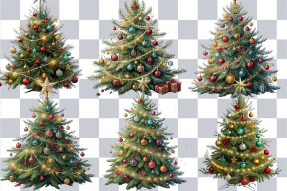Reviewing Christmas Tree Clipart Collection for Embroidery