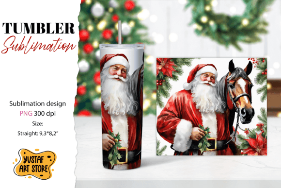 Santa Tumbler Wrap: Christmas Tumbler