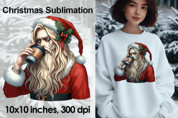 Watercolour Santa Coffee Christmas PNG: A Review for Handmade Illustrations